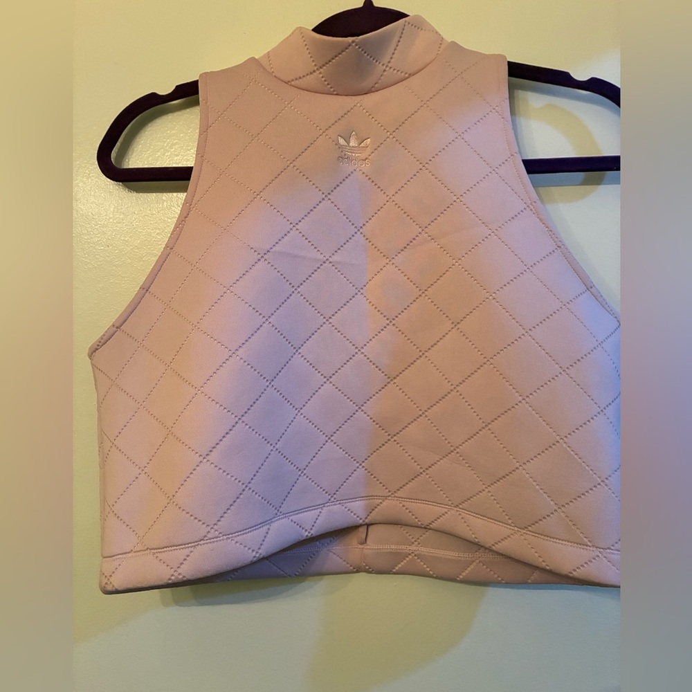 Adidas Originals diamond quilted Pink cropped tank ballerinacore balletcore